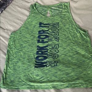 Vibrant Green Motivational Tank Top